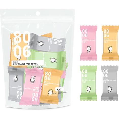 Serviette compressée en fibres végétales épaissie, nettoyage visage, voyage portable, jetable, format compact, lingette lavage, essuie-main biodégradable, paquet individuel, usage unique, hygiène noma (1/5)