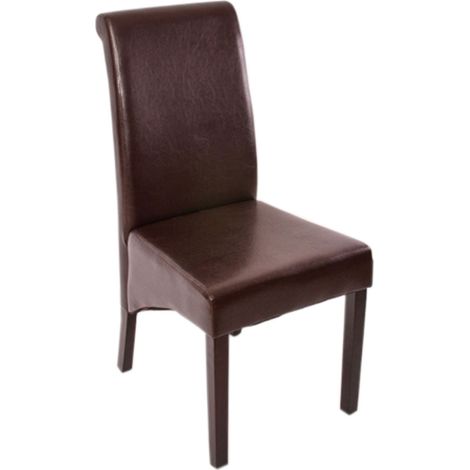Lote de 2 sillones de comedor Silla M37, cuero, marrón, pies oscuros (1/5)