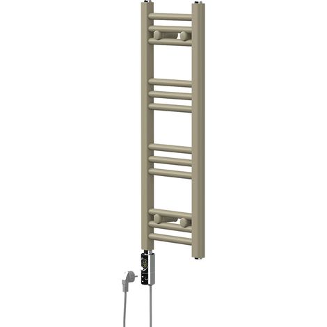 LuxeBath Termoarredo Scaldasalviette Sahara 300x800 mm Elettrico Beige, Radiatore da Parete con Resistenza Digitale da 300W, Portasciugamano con Design Moderno, Calorifero Dritto con Attacco Laterale (1/5)