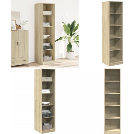 vidaXL Garde-robe Chêne sonoma 50x50x200 cm Bois d'ingénierie (1/5)