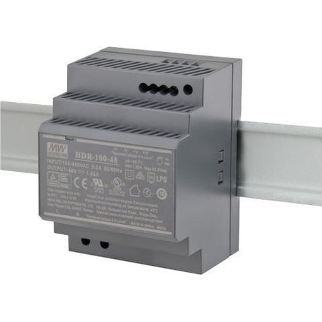 Alimentatore Mean Well a commutazione 48 V 100 W per guida DIN