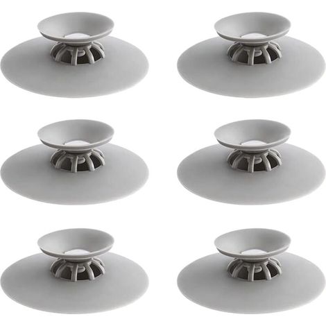 Tapón de drenaje de silicona ZVD-6 piezas, universal para bañera y lavabo, recogedor de pelos (1/3)