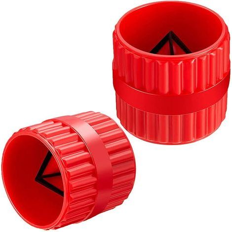 Ébavureur pour tubes, Ebavureur Universel pour Tuyaux, Alésoir Intérieur Extérieur, interieur: Ø5-38 mm, Outil de Chanfreinage de Tube, Outil d'ébavurage de Tuyau en PVC(2 Pcs) (1/5)