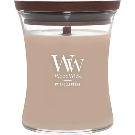 Woodwick Pluswick Duftkerze im Glas, Patchouli Creme, 275 g (1/3)