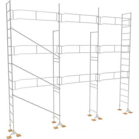 Lot échafaudage de maçon M49 Medium Plus 80 m² Tubesca Comabi