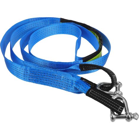 Tow Strap with Reflective U Hook Heavy Duty Pull Rope for