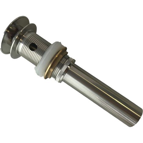 Drain à clapet avec finition acier satiné 1/4 avec trop-plein (1/4)