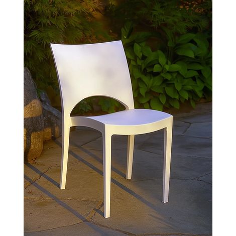 Sedia da esterno impilabile outdoor bianco Grandsoleil Paris (1/4)