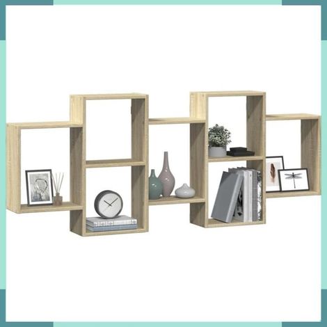 853211 étagère murale chêne sonoma 159x18x65 cm bois d'ingénierie (1/5)