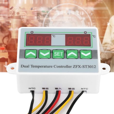 ZFX-ST3012 Intelligenter digitaler Temperaturregler mit Dual-Display, elektronischer Mikrocomputer-Thermostat (12V) (1/5)