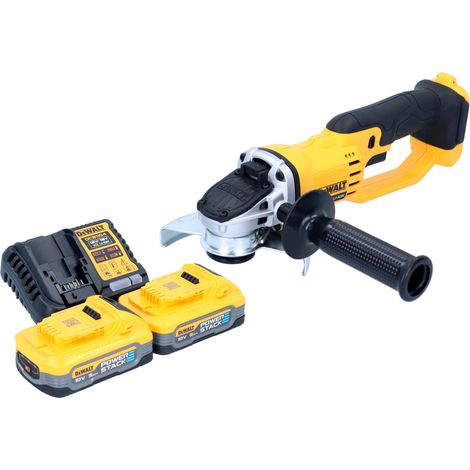 Amoladora angular sin cable DeWalt DCG 412 H2 18 V 125 mm + 2x batería Powerstack 5,0 Ah + cargador (1/5)