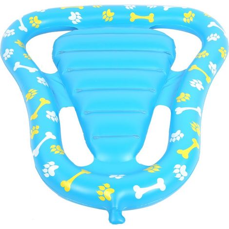 La bouée gonflable pour animaux de compagnie, fabriquée en PVC épais, est un choix idéal pour l'été et un accessoire de jeu aquatique pour les chiens. (1/5)