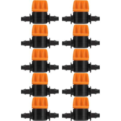 20 Pièces Vanne de Commutation D'irrigation Goutte à Goutte 4/7 Connecteur de Tube D'irrigation Connecteurs de Tuyau Vanne Barbelée Convient pour Jardin Agricole (1/5)