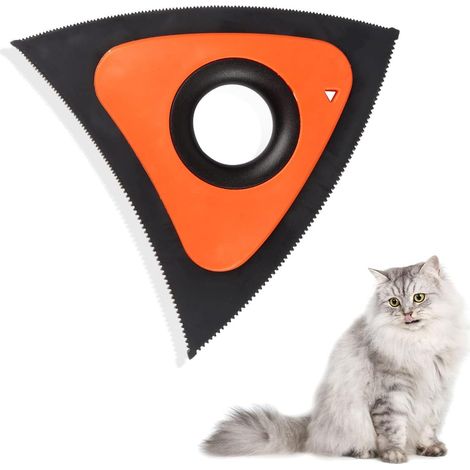 Pet Cat Dog Hair Remover Brush, Pet Hair Removal Brush, Silicone Pet Hair Remover Brush, Washable, Reusable, Brush for Sofa, Car, Carpet, Seat, Bed, Orange