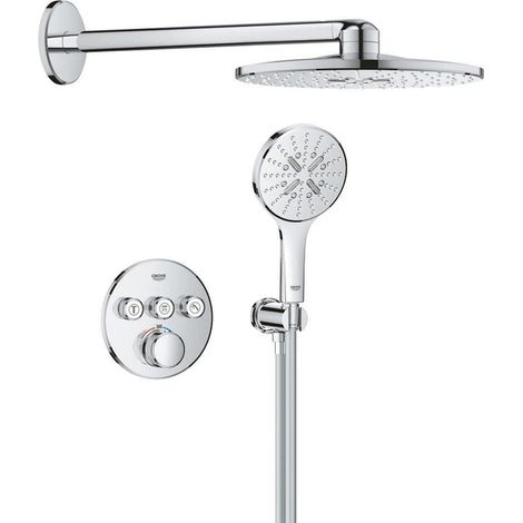 Grohe Rapido ensemble de douche encastré rainshower smartactive 310 douche de tête ronde avec 3 types de jets chrome