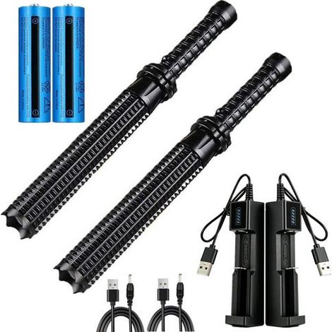 (2er-Pack) USB-wiederaufladbares LED-Taschenlampen-Set