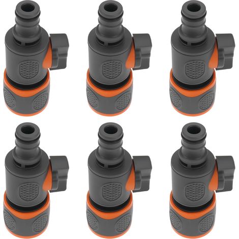 Lot de 6 Connecteurs Rapides pour Tuyau D'arrosage Embout de Vanne d'arrêt 16 Mm 94,7 X 44,2 Mm Applicables Aux Connecteurs Rapides 1/2 3/8 1/4 3/4 Pouces pour Pelouses Agriculture Villas (1/5)