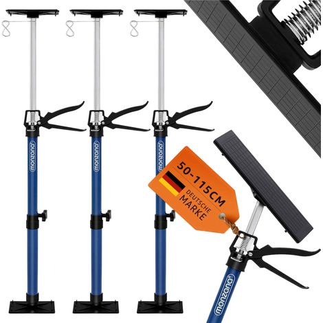 Set de 3 étai de porte / étai de soutien acier 50-115cm max. 30kg tendeur bricolage atelier maison garage