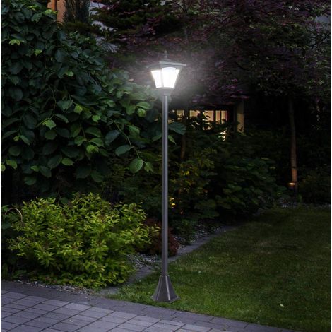 LED-Solar-Gartenlaterne 15 x 15 x 120 cm, schwarz, IP44, mit Dämmerungssensor HAVRYA (1/5)