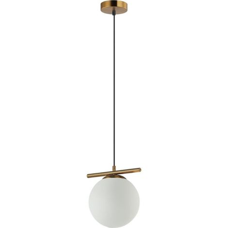 Sospensione Merseta bronzo anticato globo bianco E14 Italux (1/2)