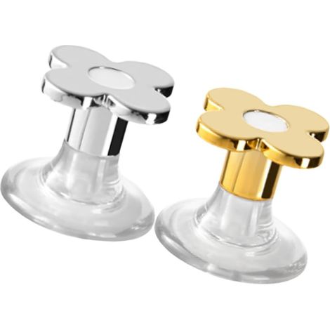 CCYKXA  Set mit 2 selbstklebenden, blütenförmigen Toilettenspülknöpfen, Spülknopf, Toilettensitzheber für Frauen