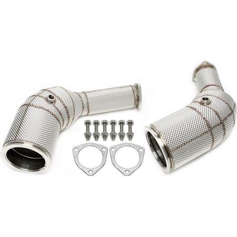 Downpipe Echappement Inox Audi RS6 Avant C8 Hybrid Quattro de 2019 a 2021 - 600cv - Avec Cata-41137485 (1/2)