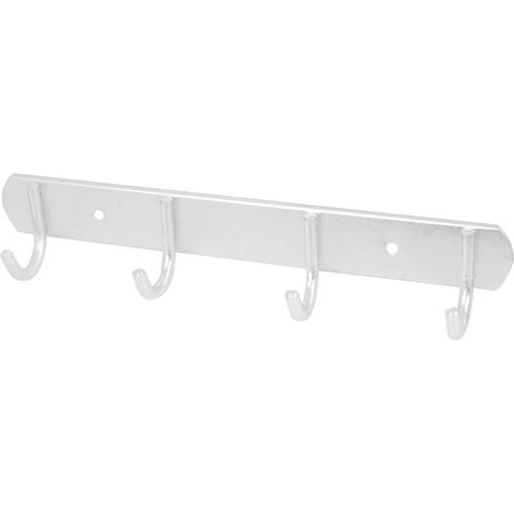 4-Haken-Wandregal en aluminium, couleur argent, 27 cm (d1aaa443c3d78974a497af49acc5d29c) (1/3)