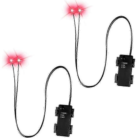Halloween LED-Leuchtaugen mit Timer, 2 Stück leuchtende Skelettaugen (Set) (1/5)