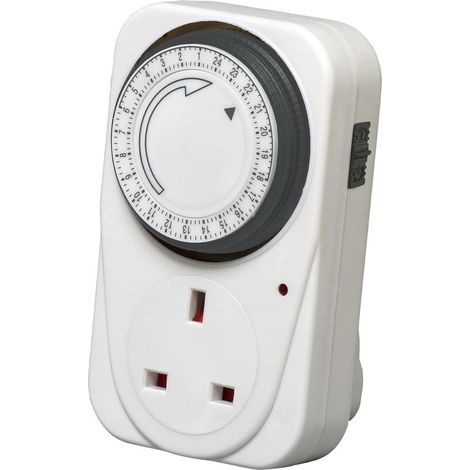Minuterie 24 heures - Prise écoénergétique - Format standard - Programmable (1/5)