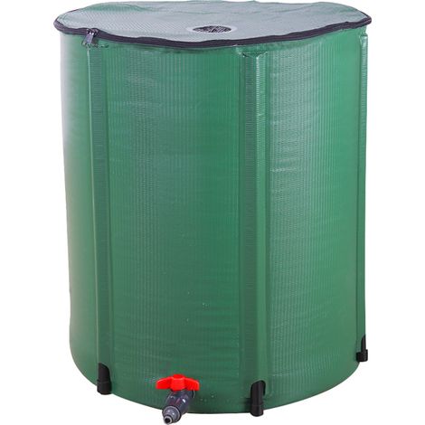 Baril de pluie pliant 66 gallons vert