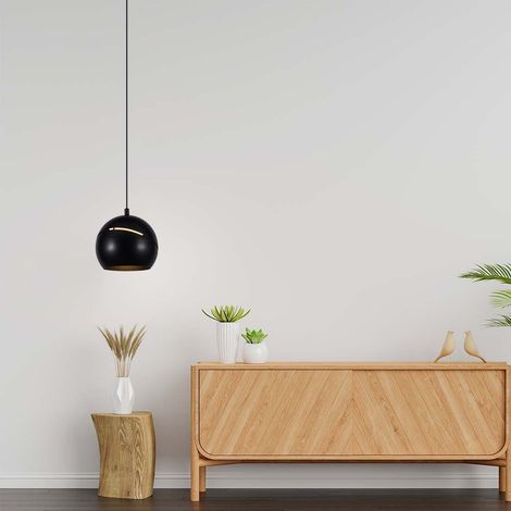 Pendellampe Hängeleuchte Esstischlampe höhenverstellbar LED Touch schwarz150cm (1/5)