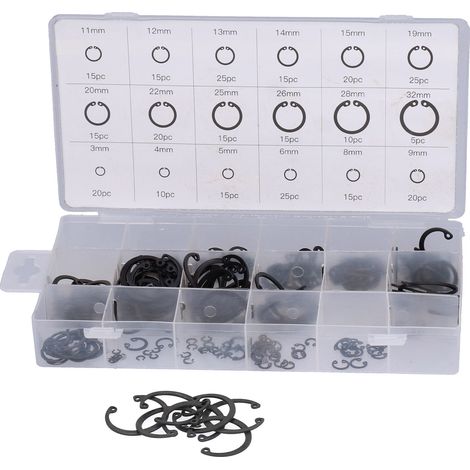 300-teiliges Sicherungsring-Set aus legiertem Stahl, universelles Sortiment für Reparaturen in Haus und Werkstatt (1/5)