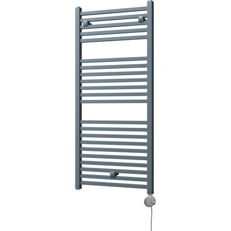 Todi - Anthracite Electric Towel Rail H1110mm x W500mm Straight 600w Thermostatic (1/3)