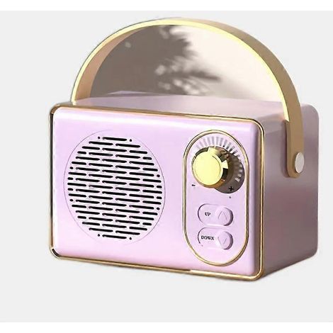 Enceinte Bluetooth portable rétro, mini enceinte sans fil avec emplacement pour carte TF, longue autonomie, commandes intégrées pour les voyages en extérieur (1/5)