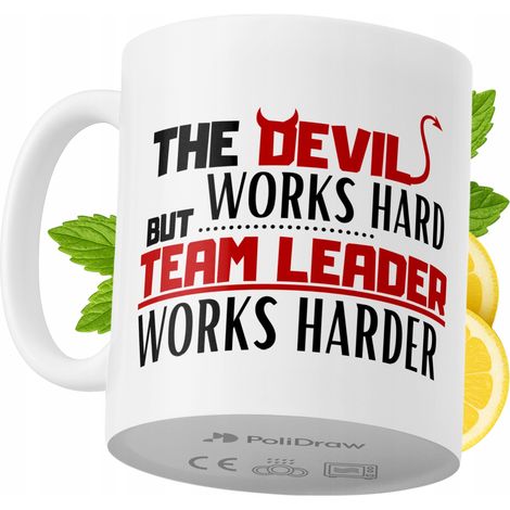 Tazza divertente e umoristica per un team leader, ideale per caffè e tè, con grafica e testo divertenti. Perfetta per compleanni, onomastici e festività. Tazza premium per occasioni speciali, per casa (1/5)