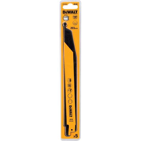 Dewalt DT2354-QZ Lame Sega Diritta Gattuccio BIM 203mm 5 Pezzi Metalli (1/5)