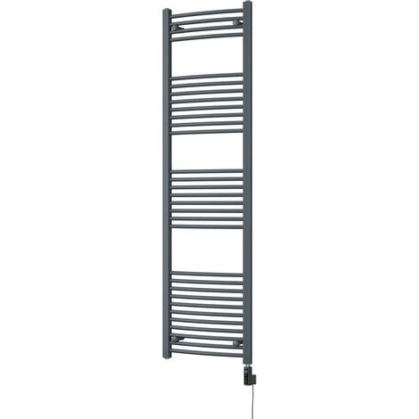 Zennor - Anthracite Electric Towel Rail H1800mm x W500mm Curved 700w Thermostatic WIFI (1/3)