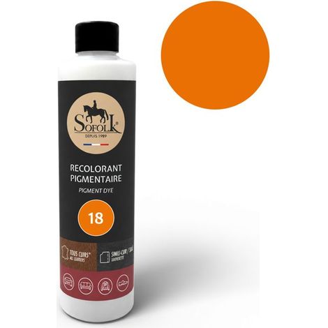 Peinture Cuir/Simili-Cuir (125ml, 18-ORANGE) - SOFOLK - Entretien pour Siège et Volant de Voiture, Canapé, Chaussure (1/5)