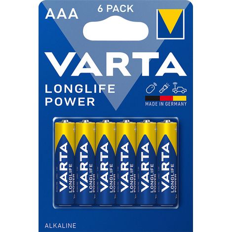 Pila alkalina longlife power aaa - lr-3 Varta blíster 6 unid (1/2)