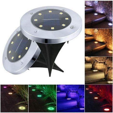 Lampe Solaire - - 2pcs - 8 LED - IP65 Étanche - Lumière Blanche (1/5)