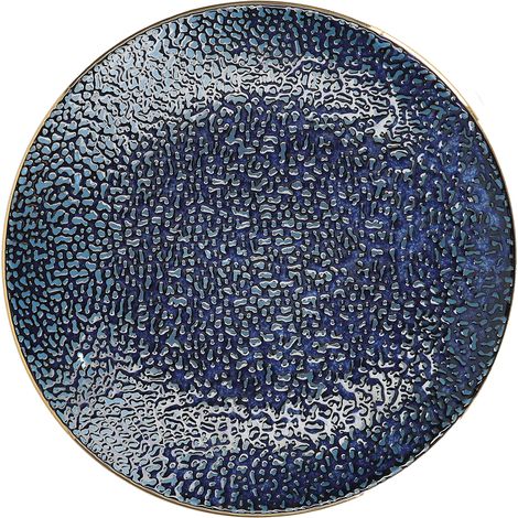 MIKASA MKSATSP Satori - Placas laterales con acabado texturizado y borde dorado real, porcelana, 1 unidad