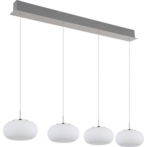 Hängelampe Pendelleuchte Esstischlampe Glas Wohnzimmerlampe 4 flammig H 150 cm