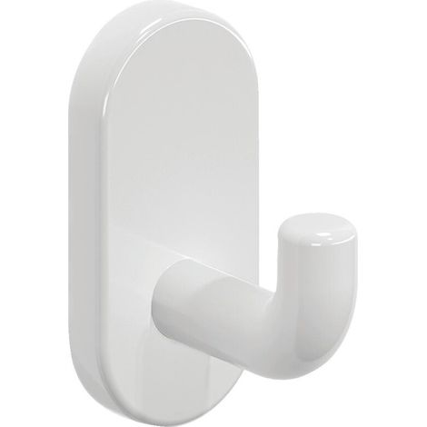 Patère porte-peignoir nylon blanc 58 x 28 mm - NORMBAU GMBH