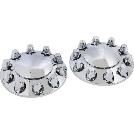 Paire de Bouchons de Moyeu D'essieu Chrome, Couvercles de Moyeu de Roue Brillant avec Couvercles D'écrou 33 Mm, pour les Véhicules de Remorques, Matériaux Construits, Apparence (1/5)