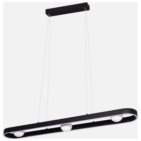 Fermoselle Pendelleuchte 26W+9W 4000K schwarz verstellbar 107,5x15 cm 2975lm