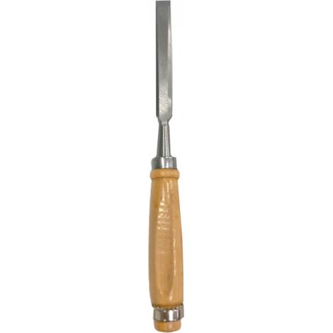 Ciseau a dégarnir droit 12 mm manche en bois vernis Coloris - Bois (1/3)
