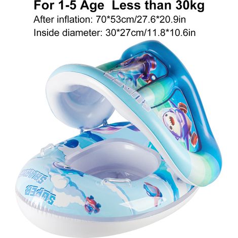 Bouée gonflable avec pare-soleil, bateau gonflable pour bébé, adapté aux tout-petits