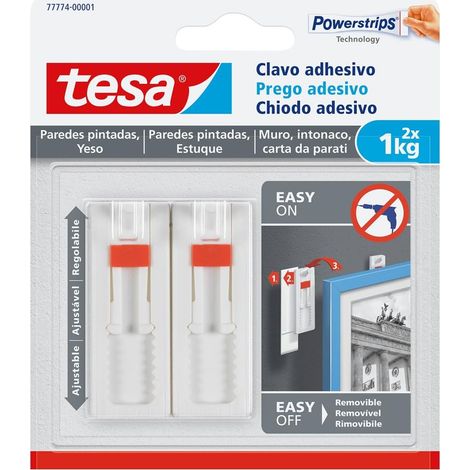 Tesa 77774 Nagel-Tapetenputz, verstellbar, max. 1 kg (1/5)