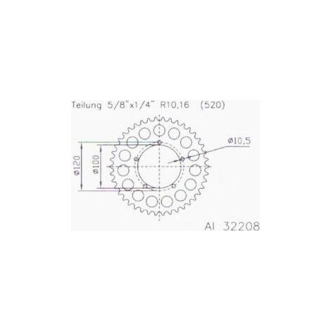 Couronne Alu BMW - 520 - 47 Dents - Made in Germany