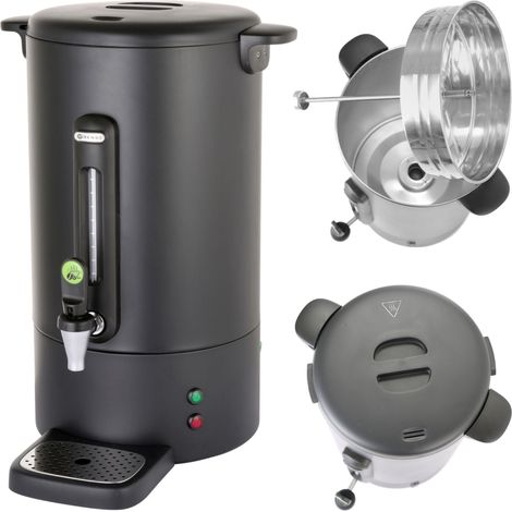 Caffettiera a percolazione con rubinetto antigoccia, nera, Concept Line, 13 l - Hendi 211489 (1/5)
